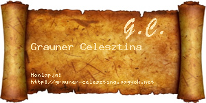 Grauner Celesztina névjegykártya